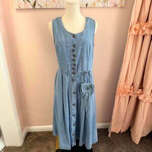 Vintage Hammerschmid Denim Dirndl Dress